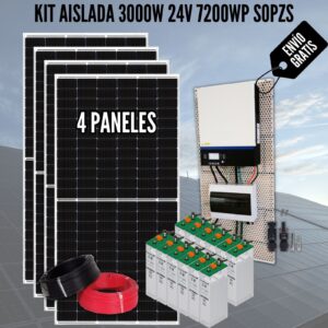 Kit Solar Aislada 3000W 24V 7200Wh SOPzS