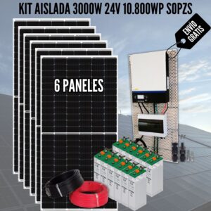 Kit Solar Aislada 3000W 24V 10.800 Wh SOPzS