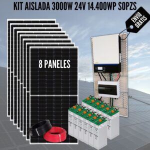 Kit Solar Aislada 3000W 24V 14.400 Wh SOPzS