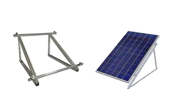 Estructura triangular inclinada para 4 módulos