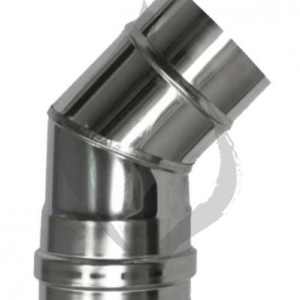 Codo Pellet Inoxidable AISI 316L ø 80 mm a 45º