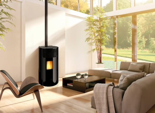 Estufa Pellet Ferlux HELEN Cristal redondo 6 - 8 - 10 kW - Imagen 2